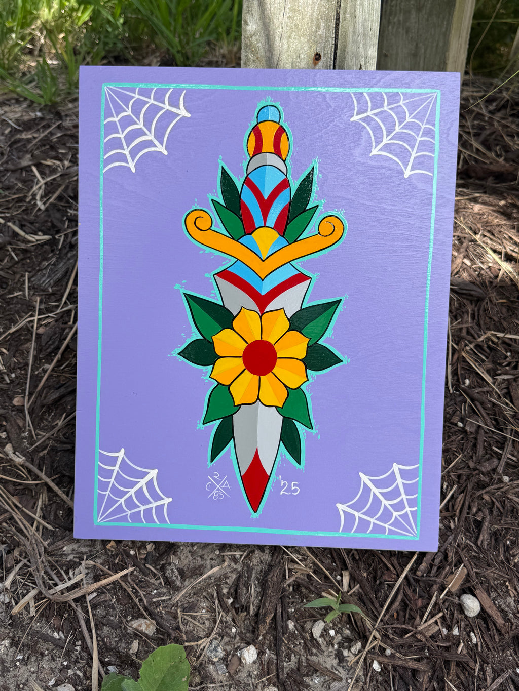 American Traditional Dagger Painting