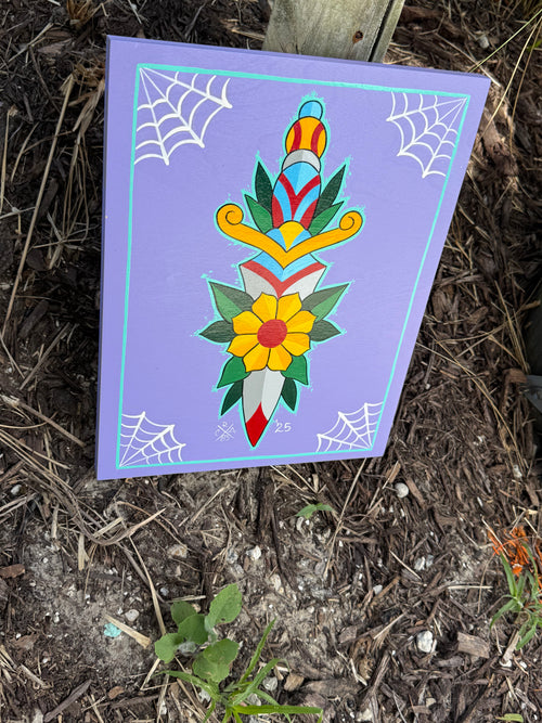 American Traditional Dagger Painting