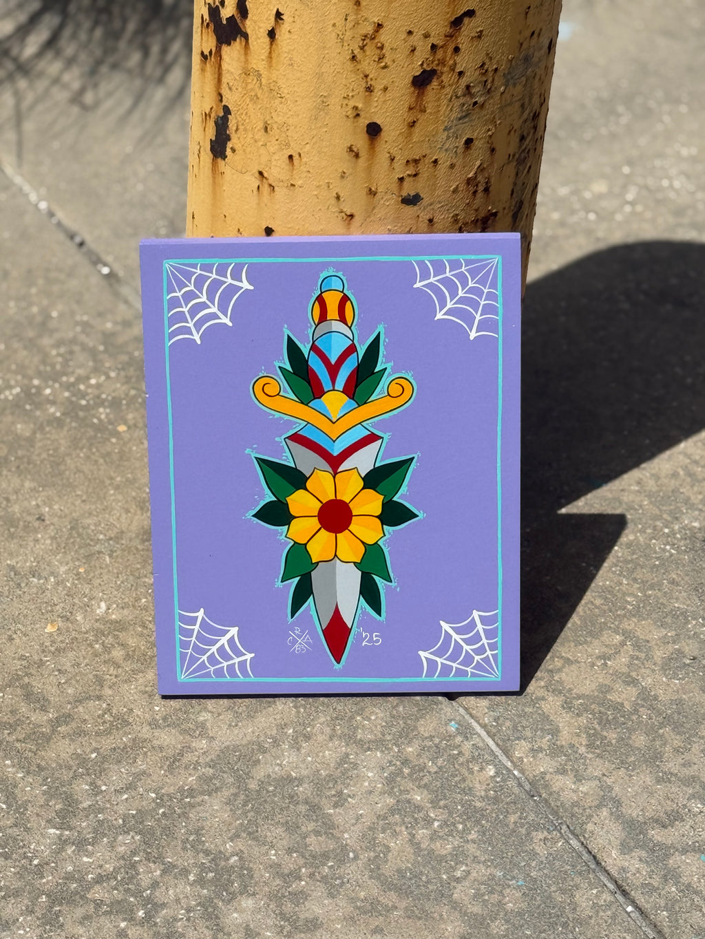 American Traditional Dagger Painting