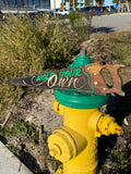 Hold Your Own hand painted vintage saw