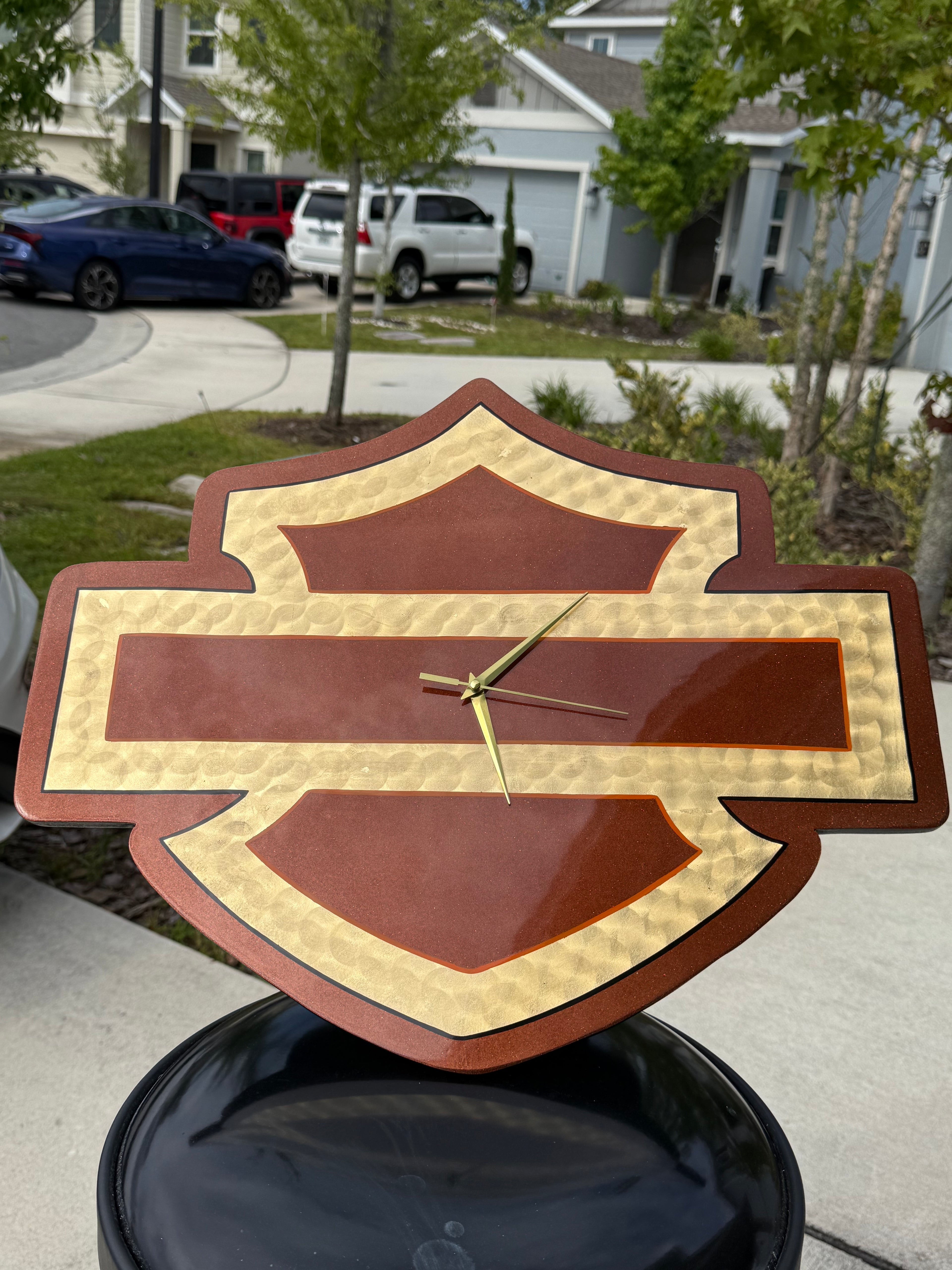 Hand Made HD Shield Clock
