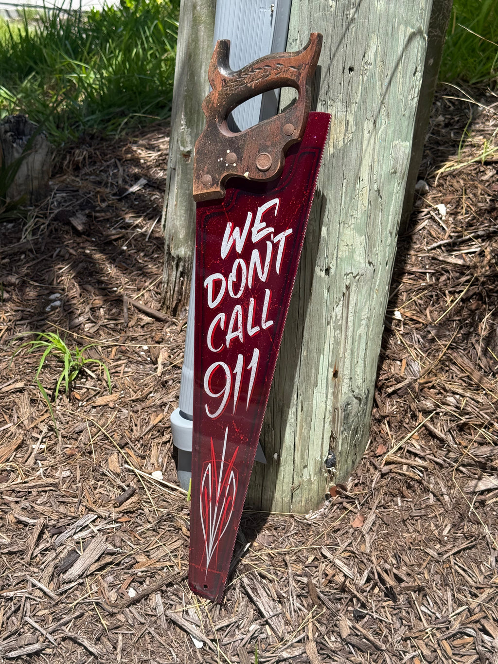 911 Custom Painted Hand Saw